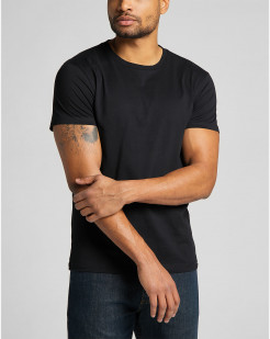 Pánské tričko s krátkým rukávem Lee 2-PACK CREW BLACK WHITE