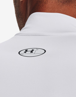 detail Pánské tričko s dlouhým rukávem Under Armour UA CG Armour Comp Mock-WHT