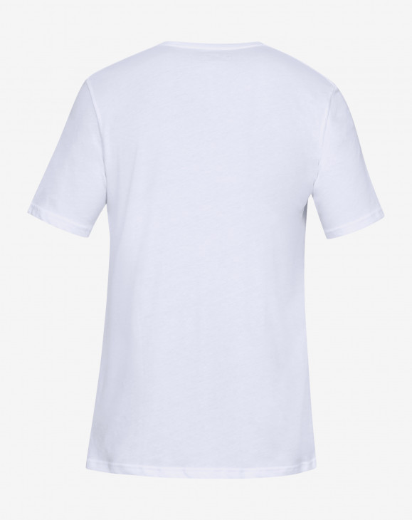 detail Pánské tričko s krátkým rukávem Under Armour UA SPORTSTYLE LOGO SS-WHT