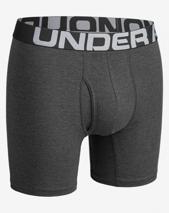 detail Pánské boxerky Under Armour UA Charged Cotton 6in 3 Pack-GRY