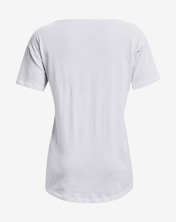 detail Dámské tričko s krátkým rukávem Under Armour Lve Overszed Graphic WM Tee bílé