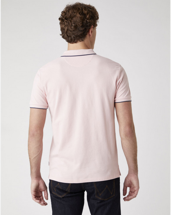 detail SS POLO TEE SILVER PINK