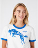 náhled Dámské tričko s krátkým rukávem Wrangler 75TH ANNI RINGER TEE WRANGLER BLUE
