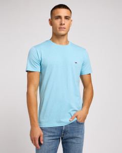 Pánské tričko s krátkým rukávem Lee SS PATCH LOGO TEE PREPPY BLUE