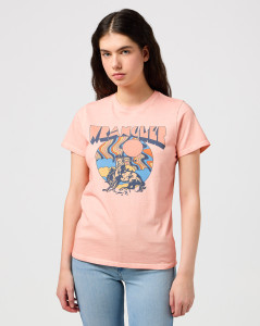 Dámské tričko s krátkým rukávem Wrangler REGULAR TEE BLUSH