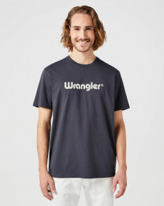 Pánské tričko s krátkým rukávem Wrangler LOGO TEE BLACK