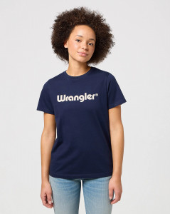 Dámské tričko s krátkým rukávem Wrangler REGULAR TEE NAVY