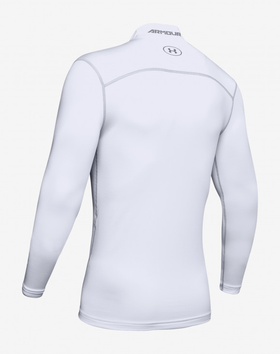 detail Pánské tričko s dlouhým rukávem Under Armour UA CG ARMOUR MOCK-WHT