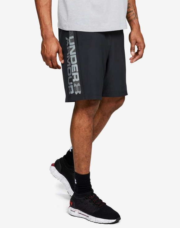 detail UA Woven Wordmark Shorts-BLK