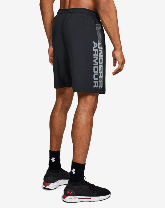 detail UA Woven Wordmark Shorts-BLK