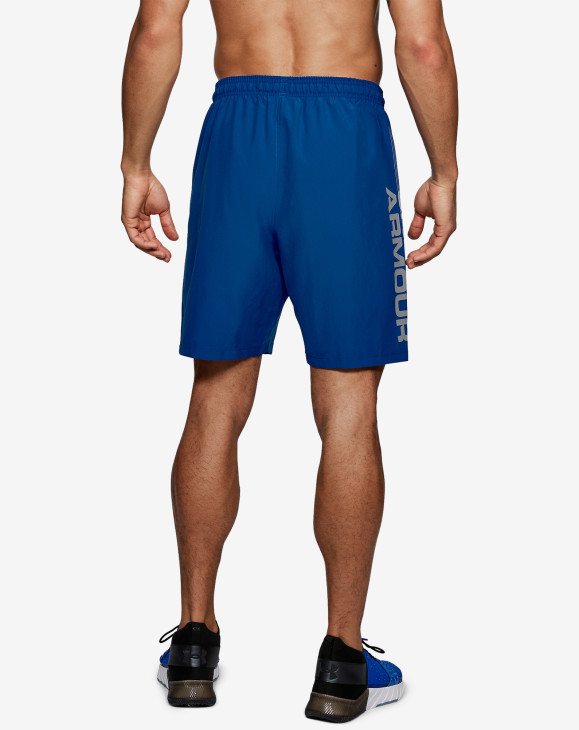 detail UA Woven Wordmark Shorts-BLU