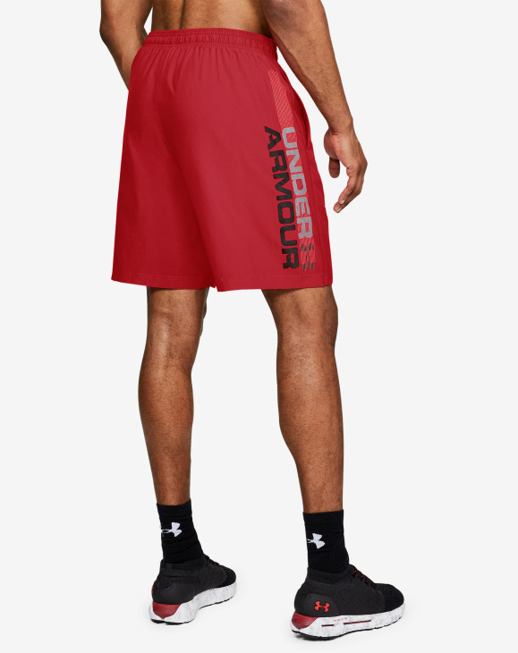 detail UA Woven Wordmark Shorts-RED