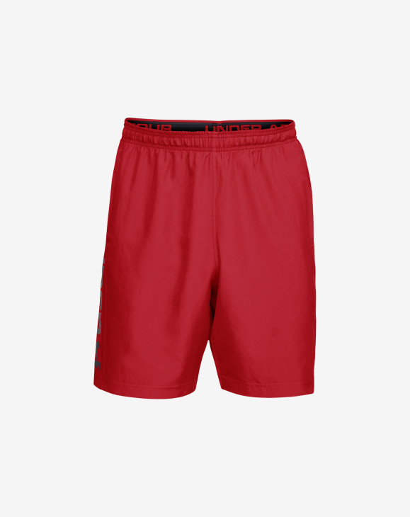 detail UA Woven Wordmark Shorts-RED