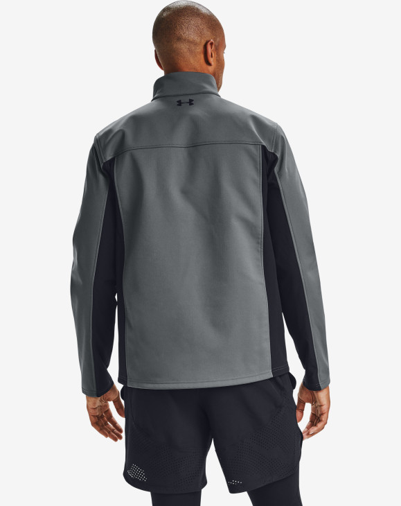 detail Pánská softshellová bunda Under Armour CGI Shield Jacket šedá