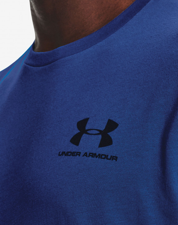 detail Pánské tričko s krátkým rukávem Under Armour UA SPORTSTYLE LC SS-BLU