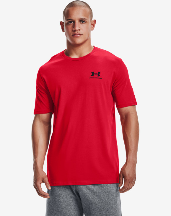 detail Pánské tričko s krátkým rukávem Under Armour UA SPORTSTYLE LC SS-RED