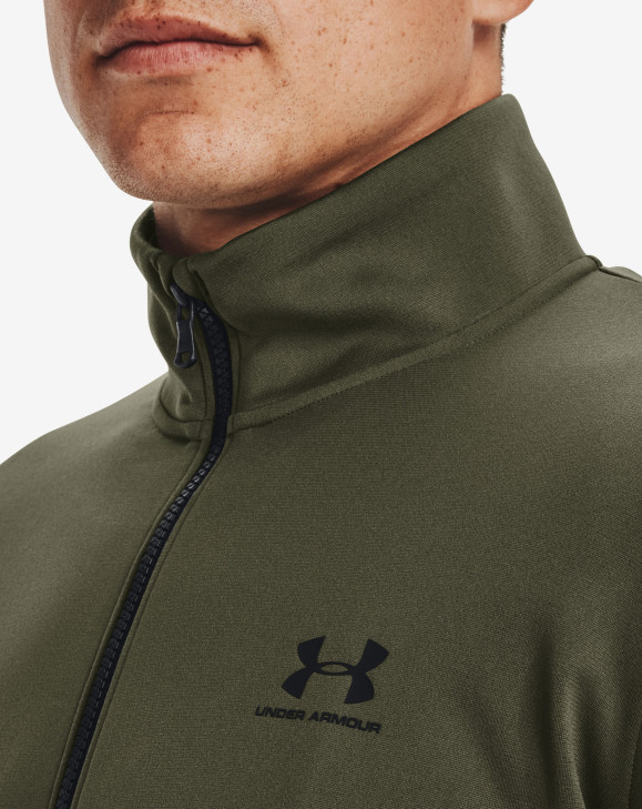 detail Pánská mikina Under Armour SPORTSTYLE TRICOT JACKET zelená