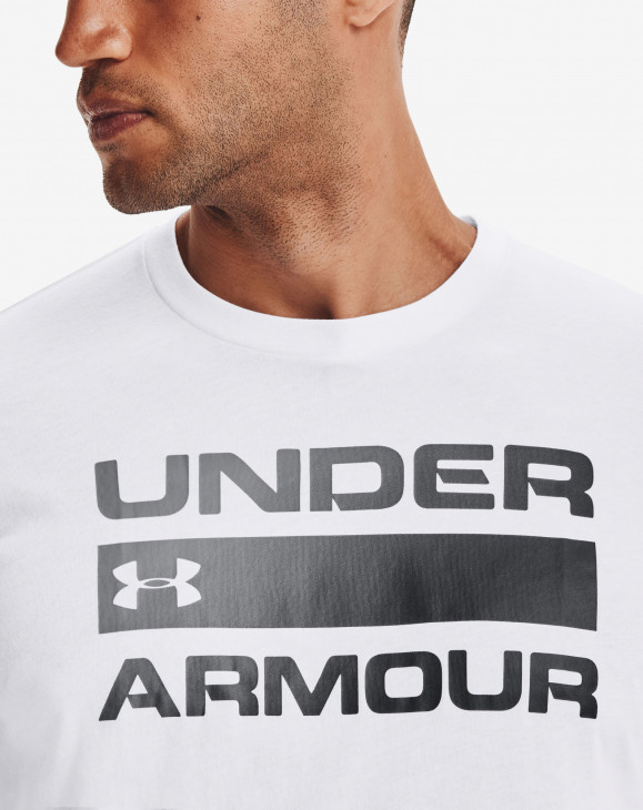 detail Pánské tričko s krátkým rukávem Under Armour UA TEAM ISSUE WORDMARK SS-WHT