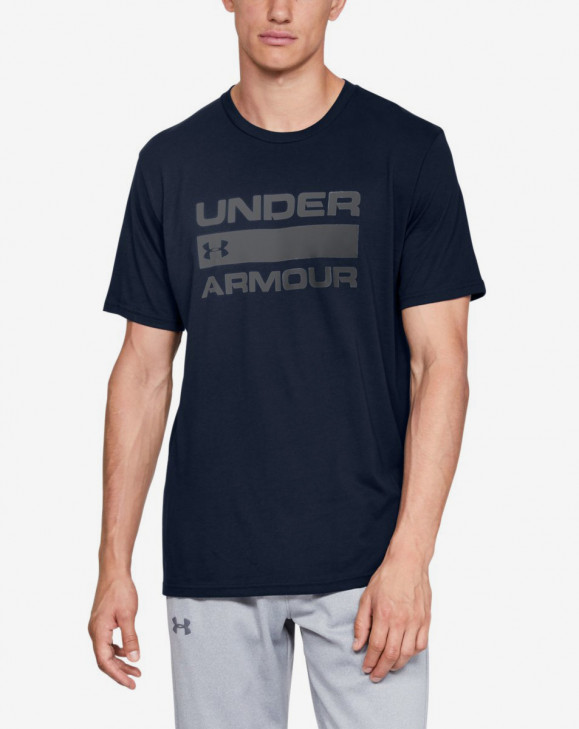 detail Pánské tričko s krátkým rukávem Under Armour UA TEAM ISSUE WORDMARK SS-NVY