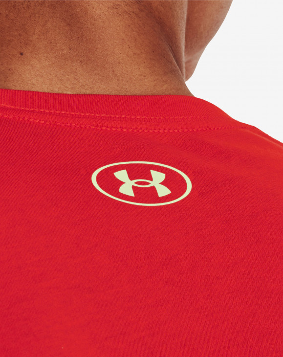 detail Pánské tričko s krátkým rukávem Under Armour UA TEAM ISSUE WORDMARK SS-RED