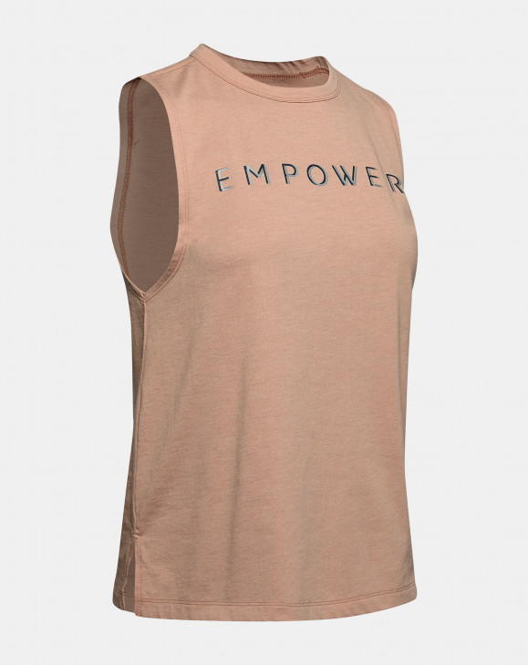 detail GRAPHIC EMPOWER MUSCLE TANK-BRN