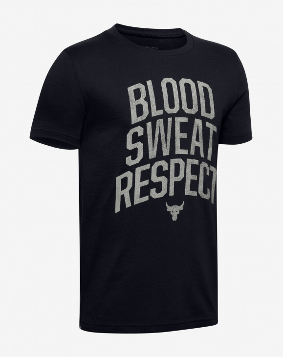 detail Project Rock Blood Sweat Respect SS-BLK