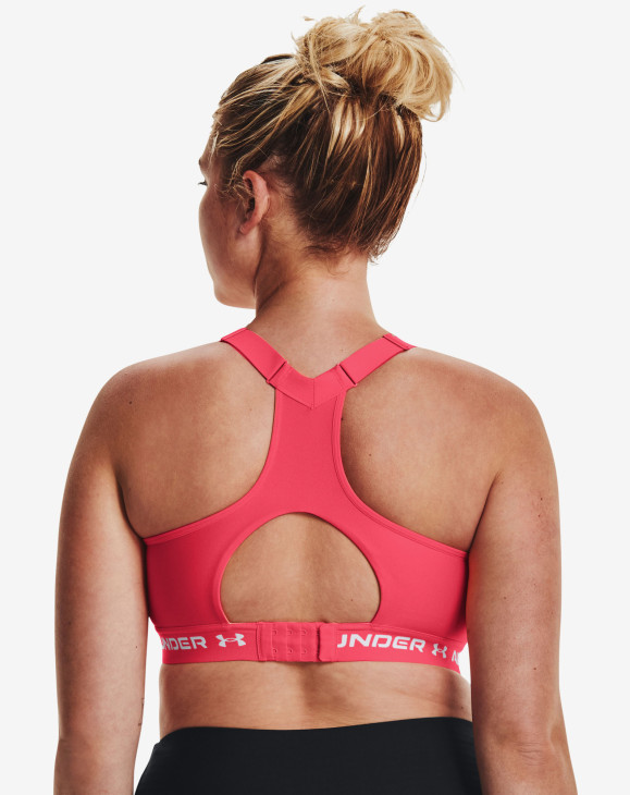 detail Dámská sportovní podprsenka Under Armour Armour High Crossback Bra růžová