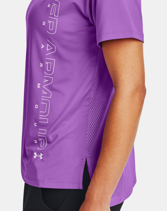 detail Dámské tričko s krátkým rukávem Under Armour Armour Sport Graphic SS fialové