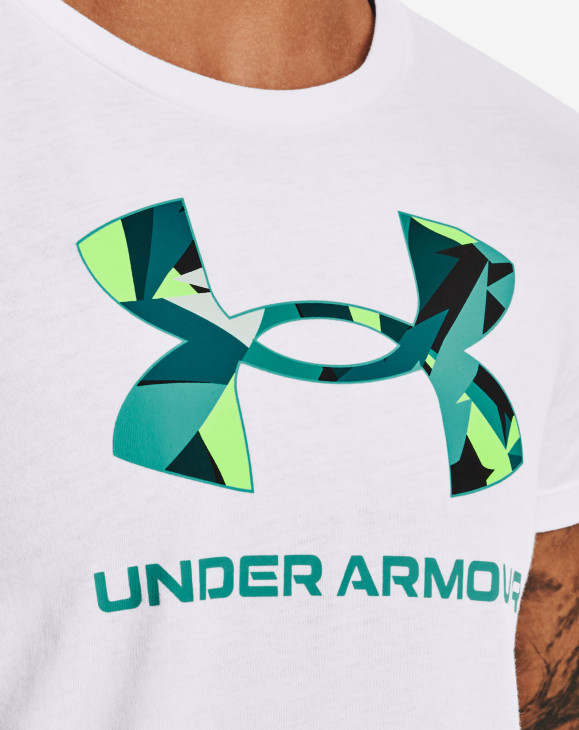 detail Dámské tričko s krátkým rukávem Under Armour UA SPORTSTYLE LOGO SS-WHT
