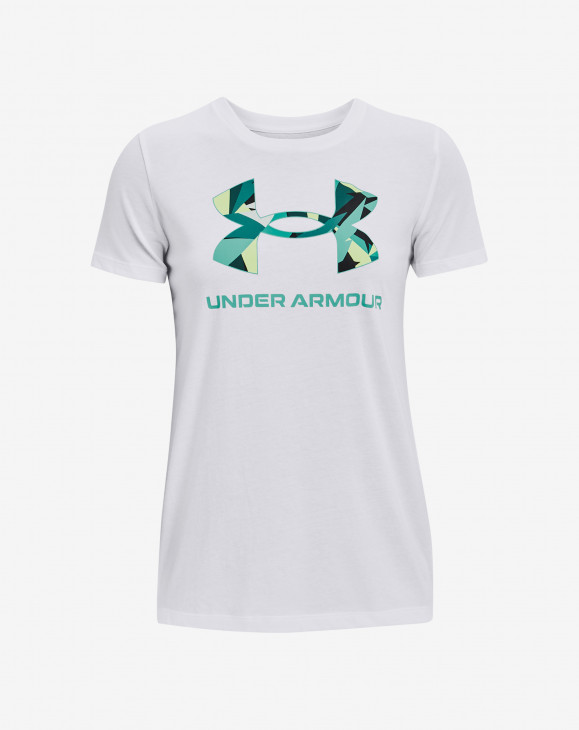 detail Dámské tričko s krátkým rukávem Under Armour UA SPORTSTYLE LOGO SS-WHT
