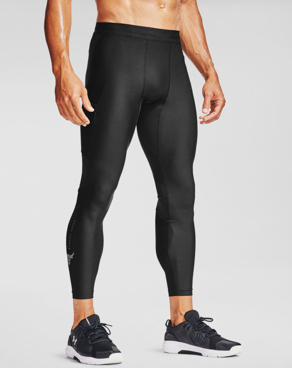 detail UA PROJECT ROCK HG LEGGINGS-BLK