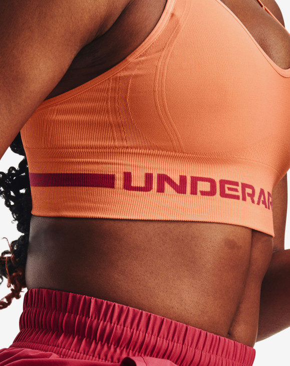 detail Dámská sportovní podprsenka Under Armour UA Seamless Low Long Bra-ORG