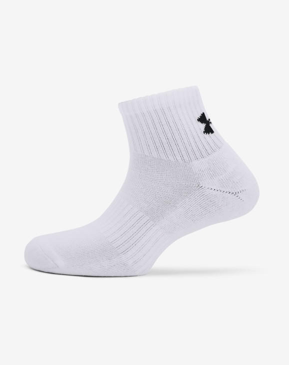 detail Pánské ponožky Under Armour UA Core Quarter 3pk-WHT