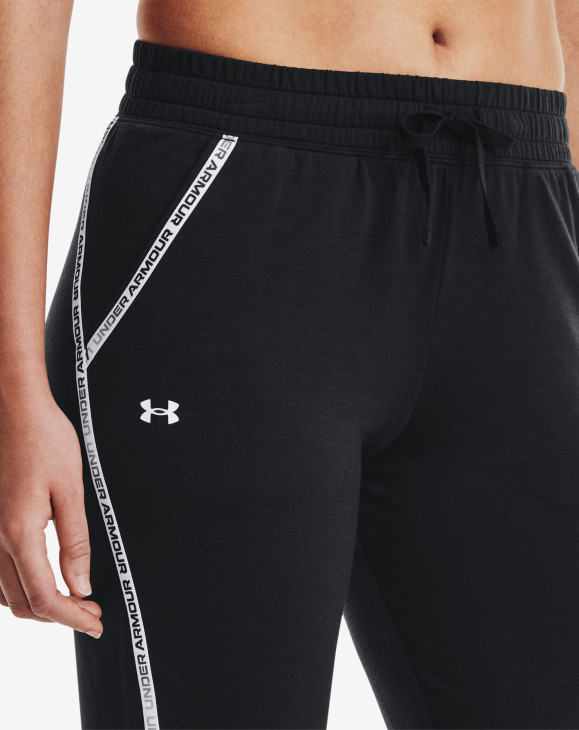 detail Dámské tepláky Under Armour UA Rival Terry Taped Pant-BLK