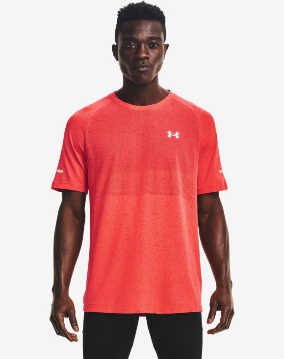 detail Pánské tričko s krátkým rukávem Under Armour UA Seamless Run SS-RED