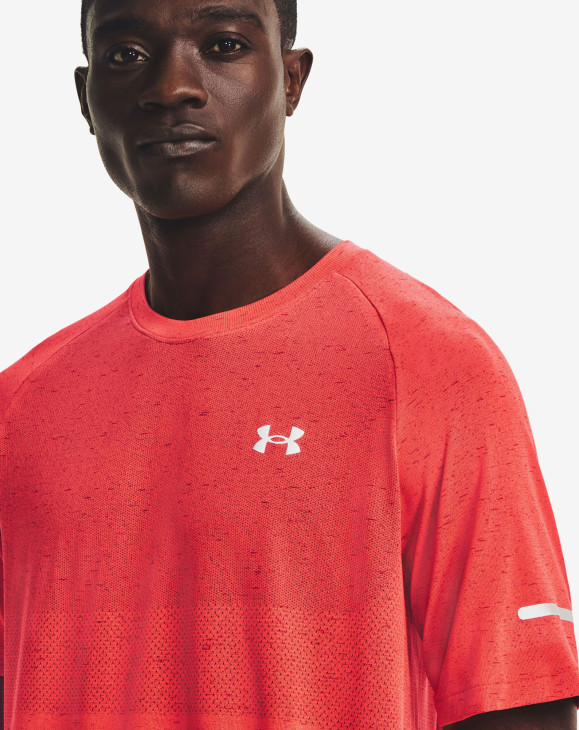 detail Pánské tričko s krátkým rukávem Under Armour UA Seamless Run SS-RED