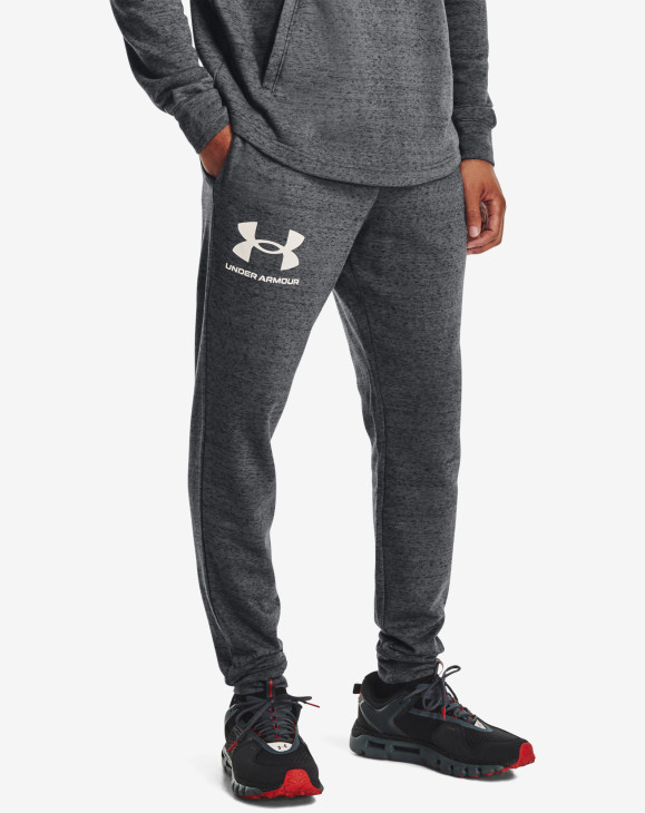 detail Pánské tepláky Under Armour RIVAL TERRY JOGGER šedé