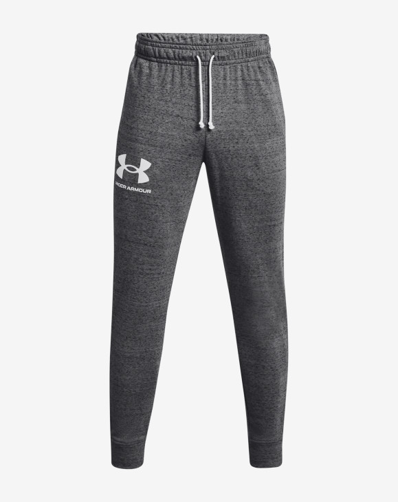 detail Pánské tepláky Under Armour RIVAL TERRY JOGGER šedé