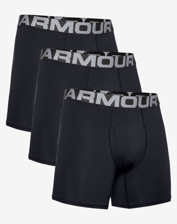 detail Pánské boxerky Under Armour UA Charged Cotton 6in 3 Pack-BLK