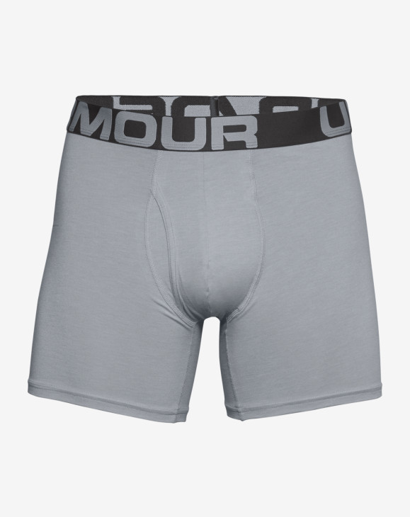 detail Pánské boxerky Under Armour UA Charged Cotton 6in 3 Pack-GRY