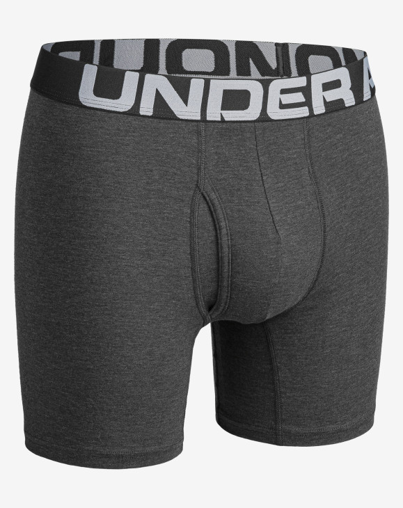 detail Pánské boxerky Under Armour UA Charged Cotton 6in 3 Pack-GRY