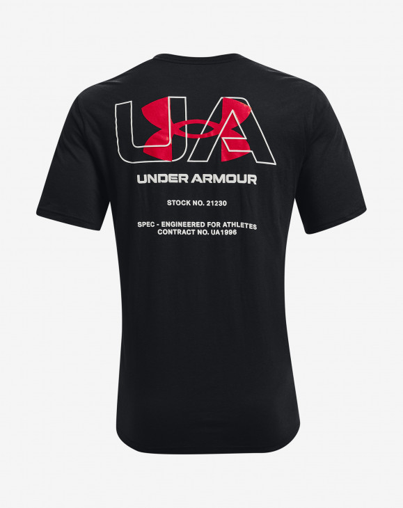 detail Pánské tričko s krátkým rukávem Under Armour UA ENGINEERED SYMBOL SS-BLK