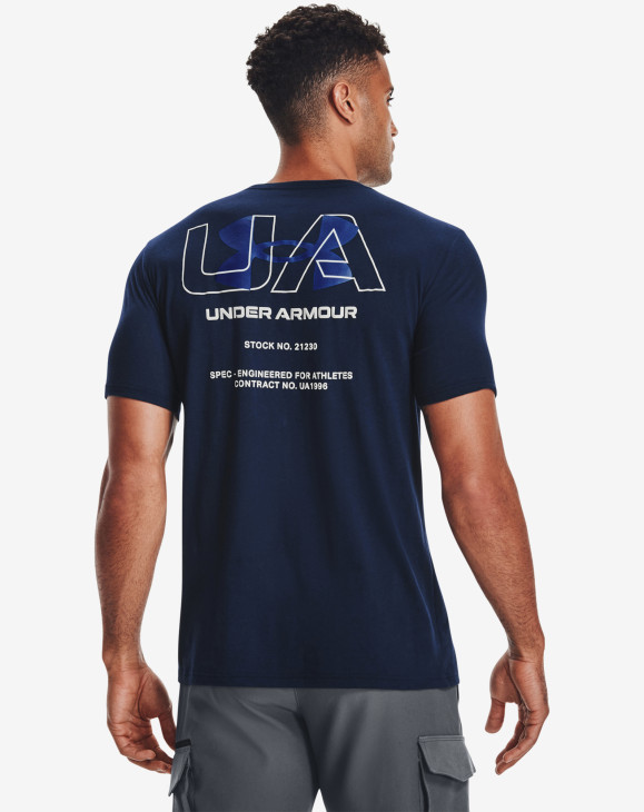 detail Pánské tričko s krátkým rukávem Under Armour UA ENGINEERED SYMBOL SS-NVY