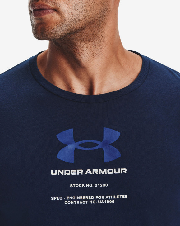 detail Pánské tričko s krátkým rukávem Under Armour UA ENGINEERED SYMBOL SS-NVY