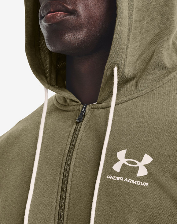 detail Pánská mikina Under Armour UA Rival Terry LC FZ-GRN