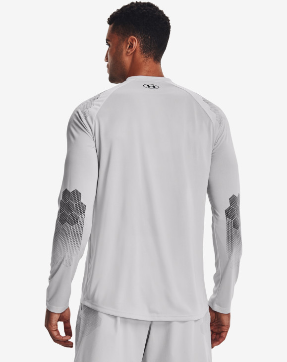 detail Pánské tričko s dlouhým rukávem Under Armour UA Armourprint LS-GRY
