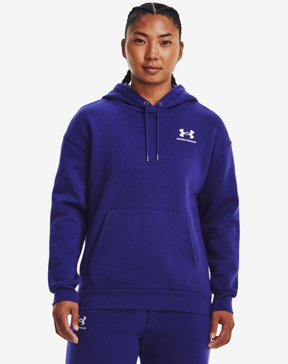 detail Dámská mikina Under Armour Essential Fleece Hoodie-BLU