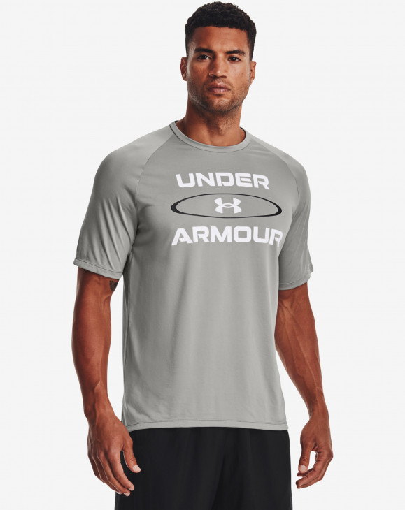 detail Pánské tričko s krátkým rukávem Under Armour UA Tech 2.0 WM Graphic SS-GRY