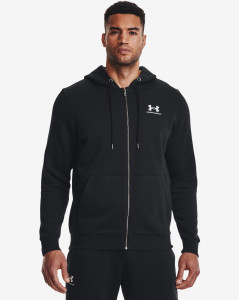 Pánská mikina Under Armour UA Essential Fleece FZ Hood-BLK