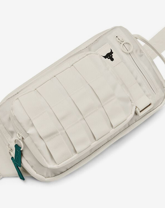 detail Ledvinka Under Armour UA Project Rock Waist Bag-WHT